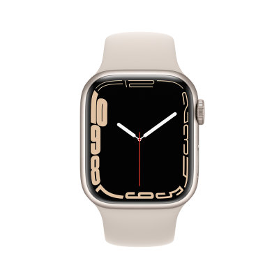 Смарт-часы Apple Watch S7 41mm Starlight Aluminum Case with Starlight Sport Band (MKMY3) RU в Mobile Butik