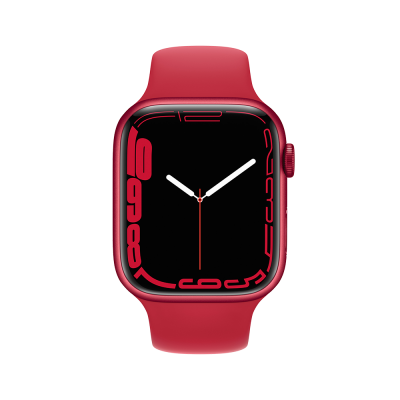 Смарт-часы Apple Watch S7 45mm Red Aluminum Case with Red Sport Band (MKN93) RU в Mobile Butik