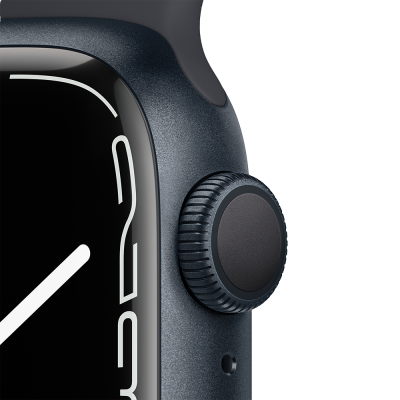 Смарт-часы Apple Watch S7 41mm Black Aluminum Case with Black Sport Band (MKMX3) в Mobile Butik