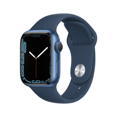 Смарт-часы Apple Watch S7 41mm Blue Aluminum Case with Blue Sport Band (MKN13) в Mobile Butik