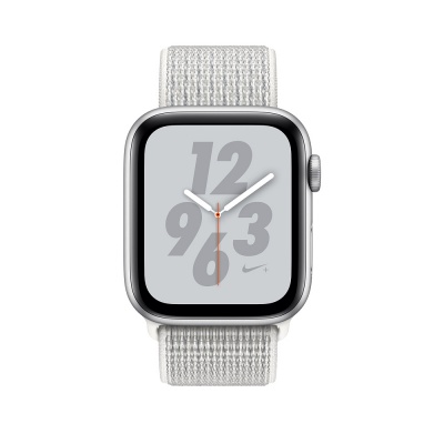 Apple Watch Nike+ Series 4 (MU7H2) 44 мм, серебристый алюминий, спортивный браслет Nike цвета «снежная вершина» в Mobile Butik