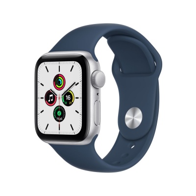 Смарт-часы Apple Watch SE 40mm Silver Aluminum Case with Blue Sport Band (MKNY3) в Mobile Butik