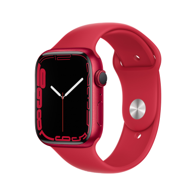 Смарт-часы Apple Watch S7 45mm Red Aluminum Case with Red Sport Band (MKN93) RU в Mobile Butik