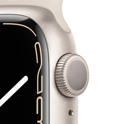 Смарт-часы Apple Watch S7 41mm Starlight Aluminum Case with Starlight Sport Band (MKMY3) в Mobile Butik