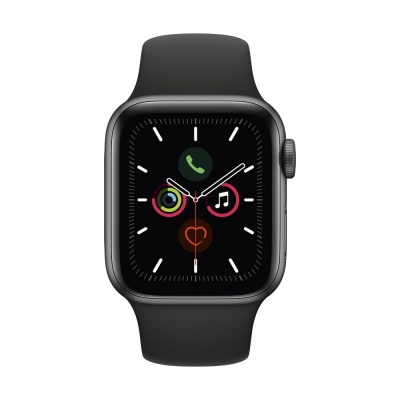 Часы Apple Watch Series 5 40mm Aluminum Case with Sport Band (Серый космос/Чёрный) (MWV82) EU в Mobile Butik