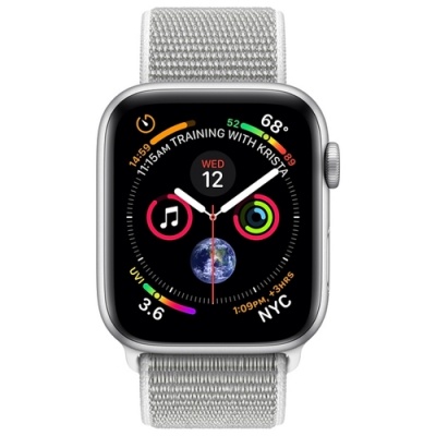 Apple Watch Series 4, 40mm Silver Aluminum, Seashell Sport Loop MU652 в Mobile Butik